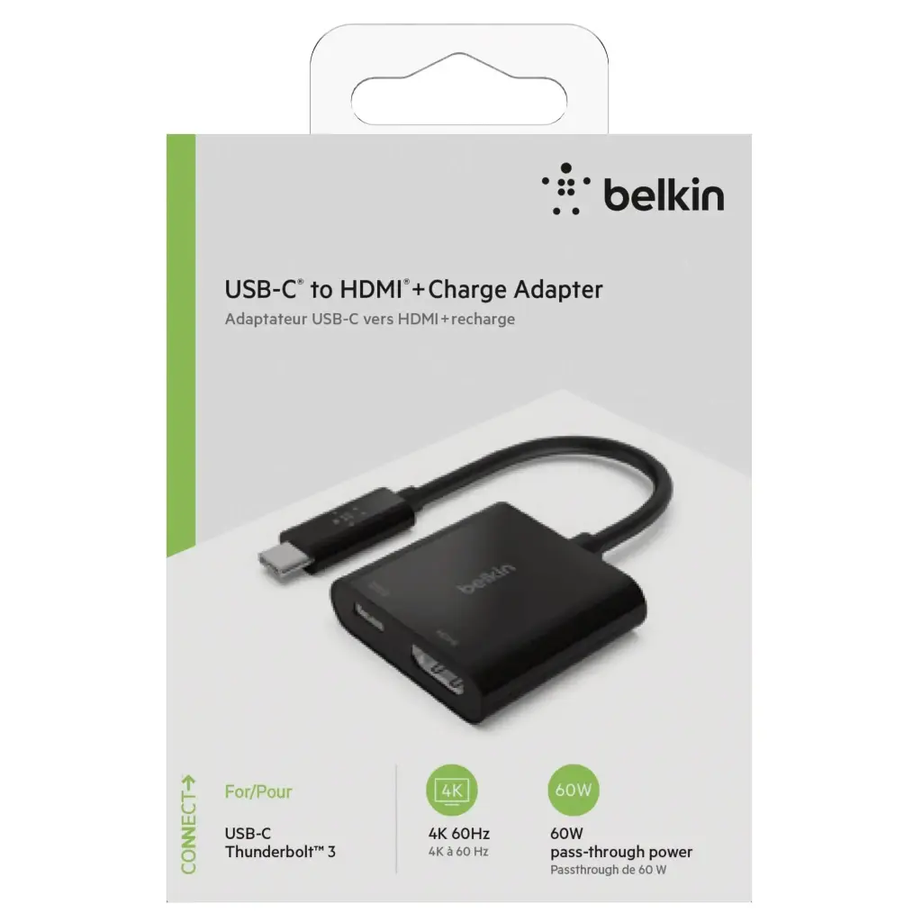 BELKIN ADAPTER USB-C TO HDMI + CHARGE ADAPTER 60W