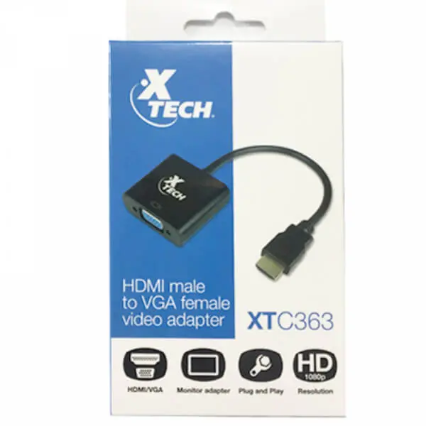 XTECH-VIDEO ADAPTER HDMI MALE TO VGA